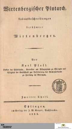 2: [Wirtenbergischer Plutarch] Band 2