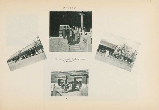 Peking. Rückkehr von der Audienz in der Verbotenen Stadt.