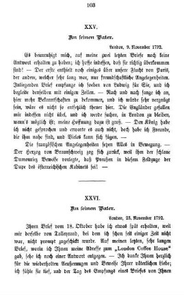 XXV. An seinen Vater.