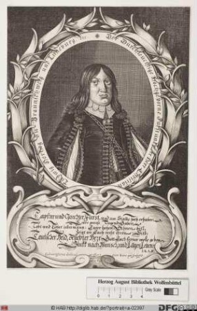 Bildnis Christian Ludwig, Herzog zu Braunschweig-Lüneburg-L. (reg. 1641-65)
