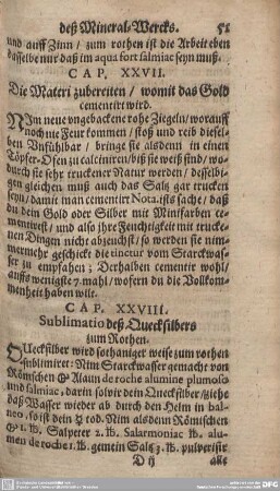 CAP. XXVII. Die Materi zubereiten/womit das Gold cementirt wird.