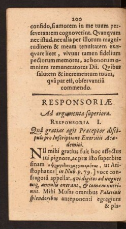Responsoria I.