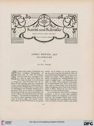 Adolf Menzel als Glasmaler