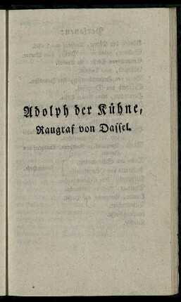 Adolph der Kühne, Raugraf von Dassel.