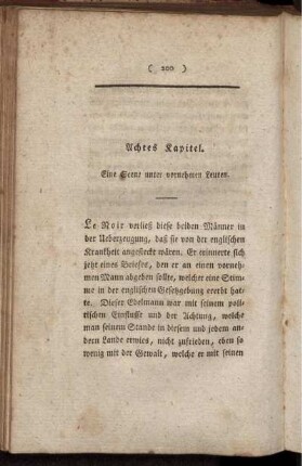 Achtes Kapitel. Eine Scence unter vornehmen Leuten.