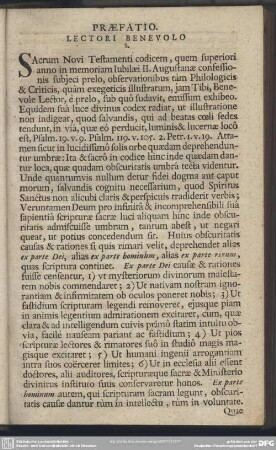 Praefatio. Lectori Benevolo S.