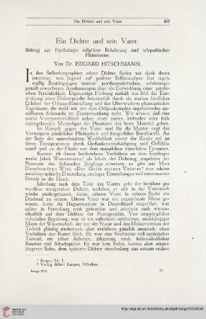 4: Ein Dichter und sein Vater : ein Beitrag zur Psychologie religiöser Bekehrung und telepathischer Phänomene