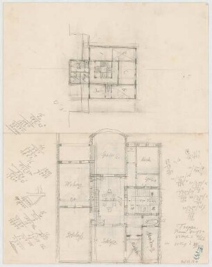 Thiersch, August ; München, Ismaningerstr.; Wohnbebauung - Grundrisse