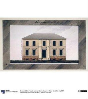 Facade zu einem Bürgerhause, Aufriss