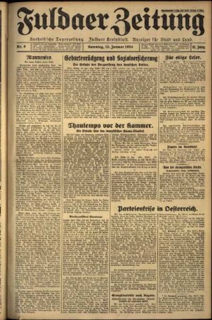 Ausgabe vom Samstag, den 13. Januar 1934.