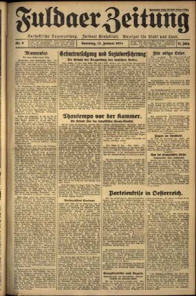 Ausgabe vom Samstag, den 13. Januar 1934.