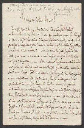Brief an Hubert Ferdinand Kufferath : 30.11.1879