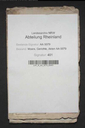 Eintragung des Bohnenkaten zu Werthausen