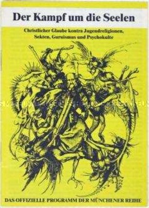 Prospekt des Evangelischen Presseverbandes für Bayern für Literatur zur Religiösität aus dem Programm der Münchener Reihe - Sachkonvolut