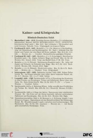 Kaiser- und Königsreiche (Nr. 1-215)