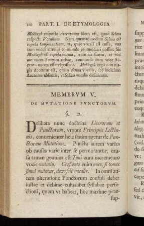 Membrum V. De mutatione punctorum.