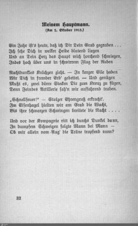 Meinem Hauptmann