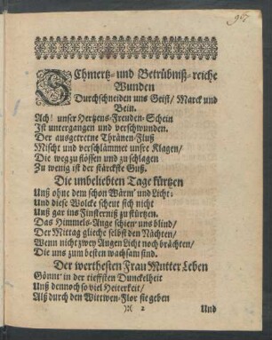 Schmerz-und Betrübniß-reiche Wunden...