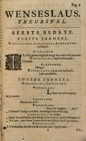 Wenseslaus Koning van Poolen : Treurspel