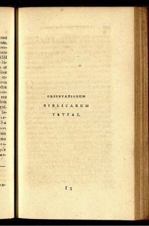 Observationum biblicarum ...