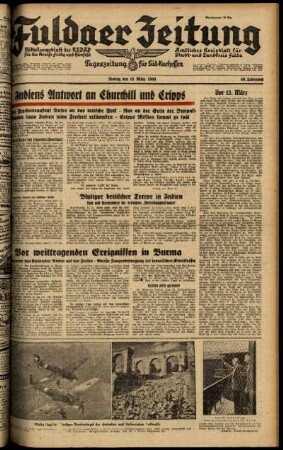 Ausgabe vom Freitag, den 13. März 1942.