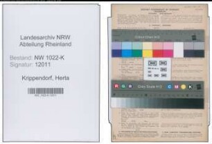 Entnazifizierung Herta Krippendorf , geb. 30.08.1913 ()