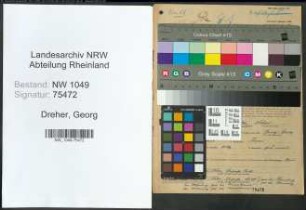 Entnazifizierung Georg Dreher , geb. 18.04.1884 ()