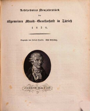 Neujahrstück der Allgemeinen Musik-Gesellschaft in Zürich, 18. 1830