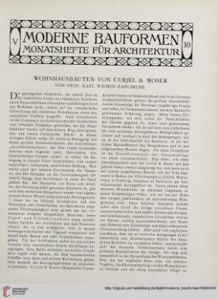 5: Wohnhausbauten von Curjel & Moser