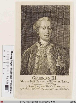 Bildnis Georg III. (Wilhelm Friedrich) (George William Frederick), König von Großbritannien u. Irland, Kurfürst (1815 König) von Hannover (reg. 1760-1820)