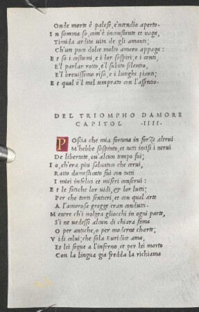 Del Triompho Damore Capitol .IIII.