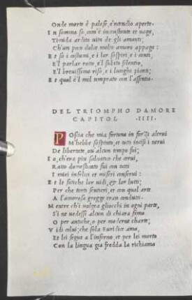 Del Triompho Damore Capitol .IIII.