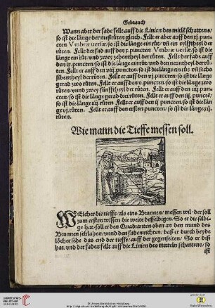Wie mann die Tieffe messen soll