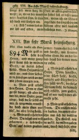 XIII. Am feste Mariä heimsuchung