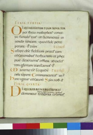 Guntbald-Sakramentar — Schriftseite, Folio fol. 89r