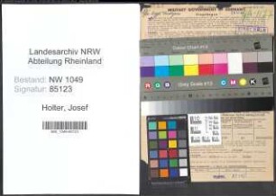 Entnazifizierung Josef Holter , geb. 14.03.1896 (Kaufmann)