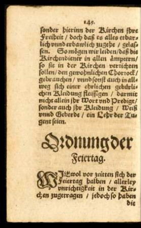 Ordnung der Feier