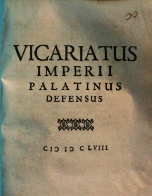 Vicariatus Imperii Palatinus Defensus