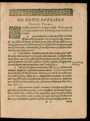 De Bonis Operibus.