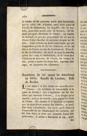 212-223, Expedition du roi contre les Autrichiens en Silésie