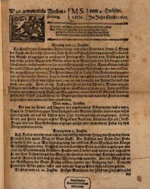Gewonnliche Wochen-Zeitung. 1697, Nr. 36