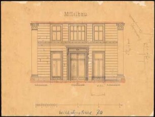 Wohnhaus Wilhelmstraße 70 (Villa Strousberg), Berlin Umbau: Ansicht Mittelbau Eingang