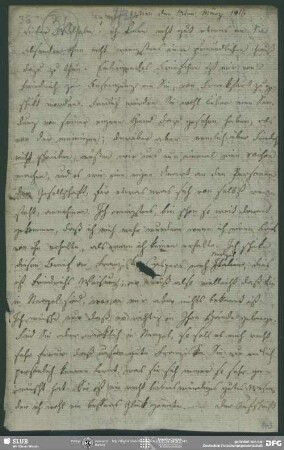 Eigenh. Brief von Dorothea von Schlegel an August Wilhelm von Schlegel, Wien, 13.03.1816