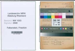 Entnazifizierung Friedrich Falkenstein , geb. 28.12.1907 (Angestellter)