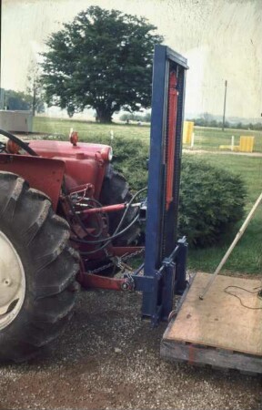 Fotografie: Gartenbau, Transport, Gabelstapler, Heckanbau