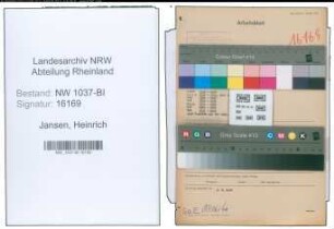 Entnazifizierung Heinrich Jansen , geb. 19.01.1893 (Postbeamter)