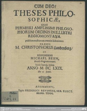Theses philosophicae