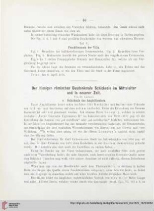 Der hiesigen römischen Baudenkmale Schicksale im Mittelalter und in neuerer Zeit, [5]