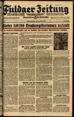 Ausgabe vom Samstag, den 13. Juni 1942.