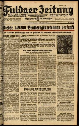 Ausgabe vom Samstag, den 13. Juni 1942.